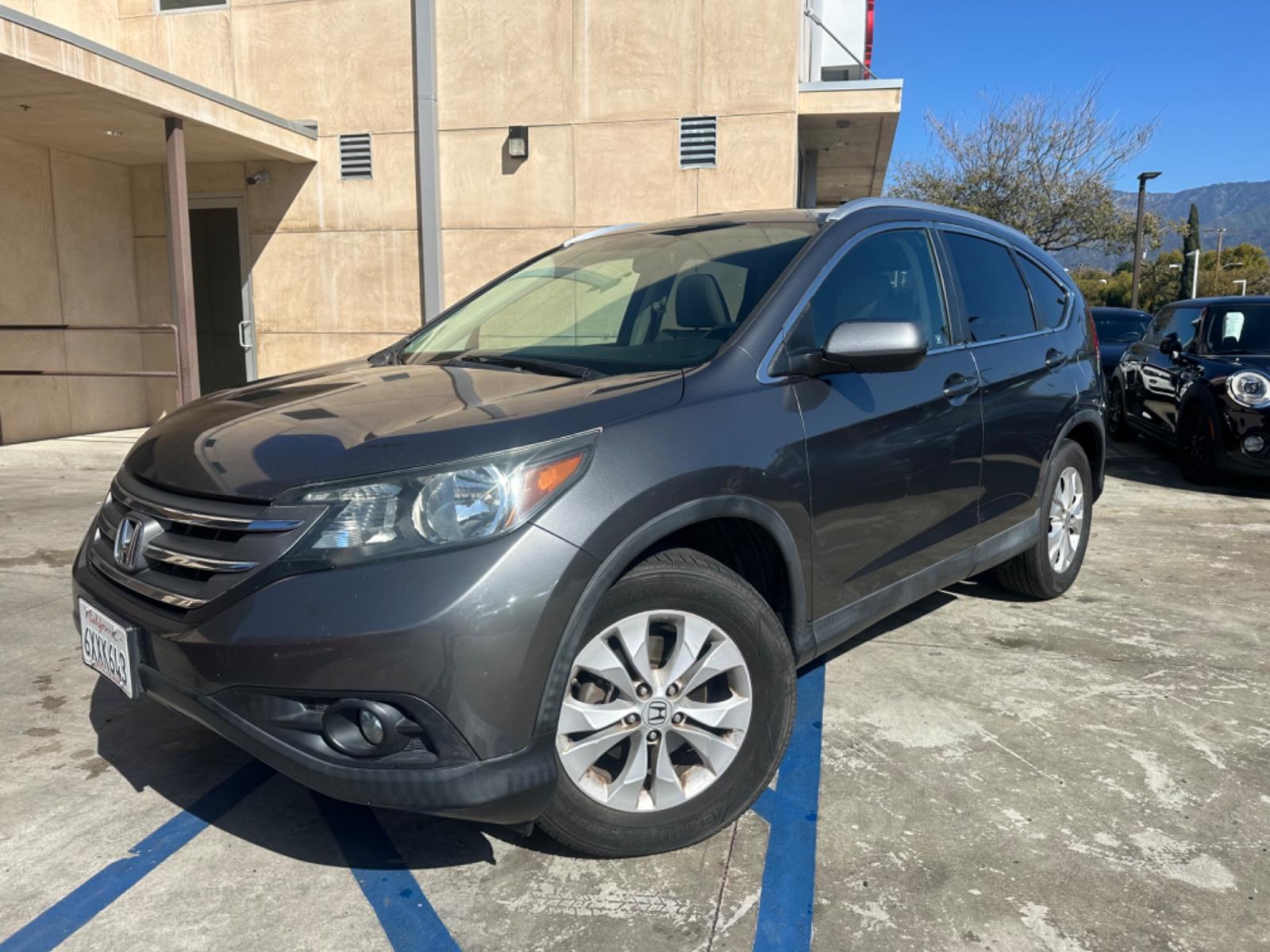 2012 Gray /Gray Honda CR-V LEATHER (2HKRM3H74CH) with an 4 Cylinder engine, Automatic transmission, located at 30 S. Berkeley Avenue, Pasadena, CA, 91107, (626) 248-7567, 34.145447, -118.109398 - Photo #0